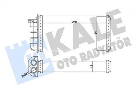 KALE FIAT Радиатор отопления Bravo,Marea,Alfa Romeo 145/146 KALE OTO RADYATOR 346340 (фото 1)