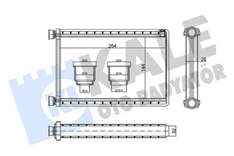 Радіатор пічки BMW 3 (E90-E93)/X1 (E84)/X3 (F25) 04-18 N53/N54/N57/N52 KALE OTO RADYATOR 346460