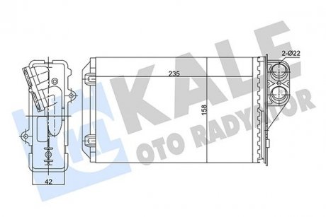 KALE CITROEN Радиатор отопления C5 I 01- KALE OTO RADYATOR 346475