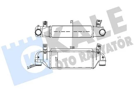 KALE FORD Интеркулер Fiesta IV,Focus 1.8D/TDCi 95- KALE OTO RADYATOR 346500