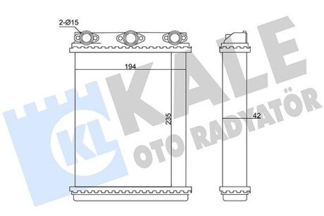 KALE DB Радиатор отопления W124 KALE OTO RADYATOR 346635