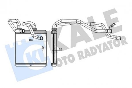 Радиатор отопителя Nissan Qashqai, Qashqai +2, X-Trail Heater KALE OTO KALE OTO RADYATOR 346650 (фото 1)