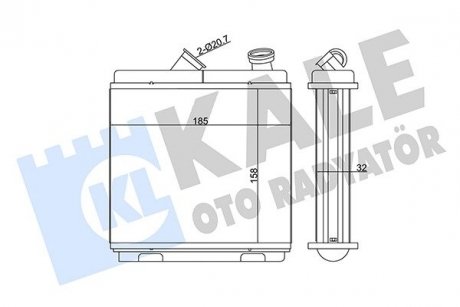 KALE OPEL Радиатор отопления Astra F,Calibra,Vectra A KALE OTO RADYATOR 346660