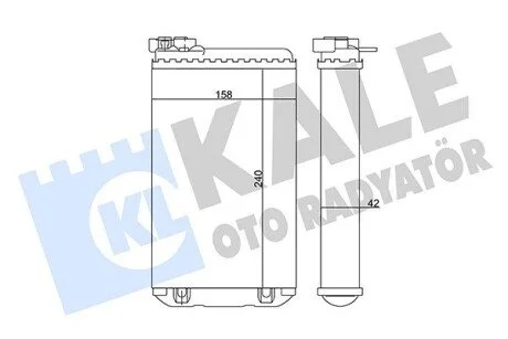 Теплообменник, отопление салона KALE OTO RADYATOR 346670