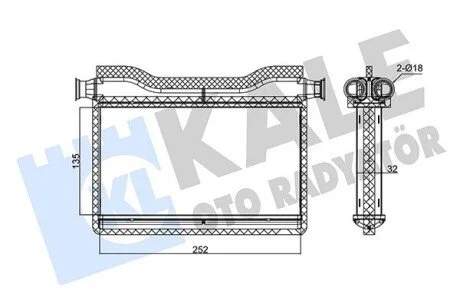 KALE BMW Радиатор отопления 5 F10,6 F06,7 F01 10- KALE OTO RADYATOR 346750
