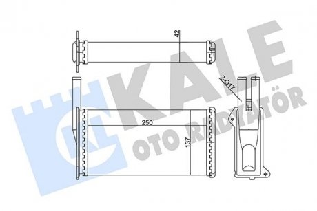 KALE FORD Радиатор отопления Escort VI,Scorpio I,II,Sierra KALE OTO RADYATOR 346760