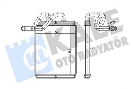 Радиатор отопителя Kia Sorento KALE OTO RADYATOR 346780