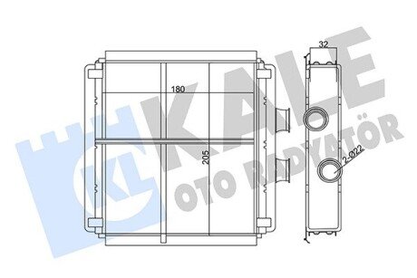 KALE DB Радиатор отопления W204,E212 KALE OTO RADYATOR 346805