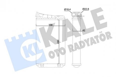 Радиатор отопителя Opel Omega B KALE OTO RADYATOR 346820 (фото 1)