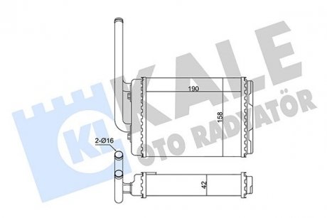 KALE RENAULT Радиатор отопления Twingo I KALE OTO RADYATOR 347090