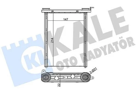 Радиатор отопителя Renault Fluence, Megane III, Megane Cc KALE OTO RA KALE OTO RADYATOR 347125