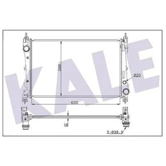 Радиатор охлаждения Fiat Doblo, Pratico - Opel Combo Radiator KALE OTO KALE OTO RADYATOR 347325