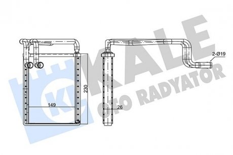 Радиатор отопителя Hyundai Sonata V KALE OTO RADYATOR 347410 (фото 1)