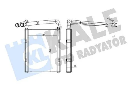Радіатор обігрівача Kia Rio II KALE OTO RADYATOR 347415