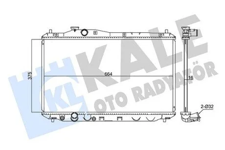 Радіатор охолодження Honda Civic IX KALE OTO RADYATOR 347550
