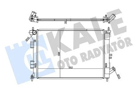 Радиатор охлаждения двигателя (паяный) Hyundai Elantra (11-), i30 (12-)/KIA Ceed KALE OTO RADYATOR 347785