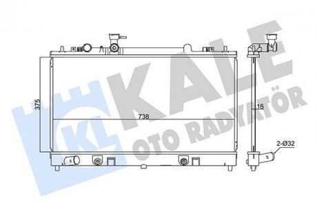 Радіатор охолодження Mazda 6 KALE OTO RADYATOR 347880