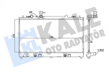 Радиатор охлаждения Mazda 6 KALE OTO RADYATOR 347885