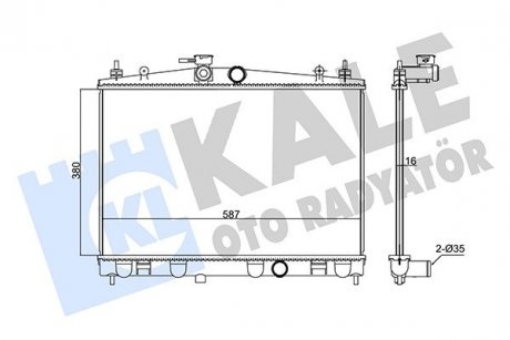 Радіатор охолодження Nissan Cube, Juke KALE OTO RADYATOR 348005 (фото 1)