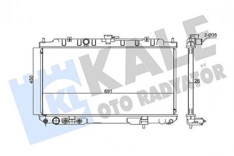 Радиатор охлаждения Nissan X-Trail KALE OTO RADYATOR 348020 (фото 1)