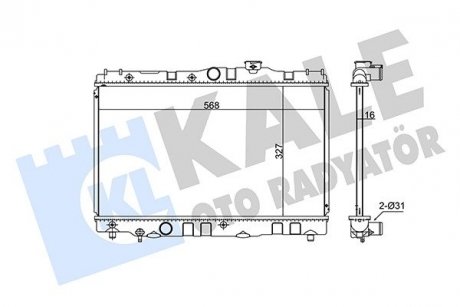 KALE TOYOTA Радиатор охлаждения Carina II,Corolla 1.3/1.6 87- KALE OTO RADYATOR 348140 (фото 1)