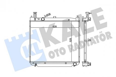 KALE TOYOTA Радиатор охлаждения Hiace IV 2.5 D-4D 01- KALE OTO RADYATOR 348165