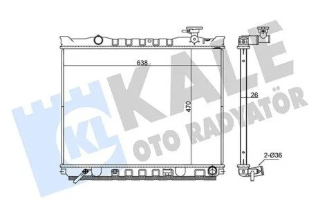 Радіатор охолодження Kia Sorento I KALE OTO RADYATOR 348380