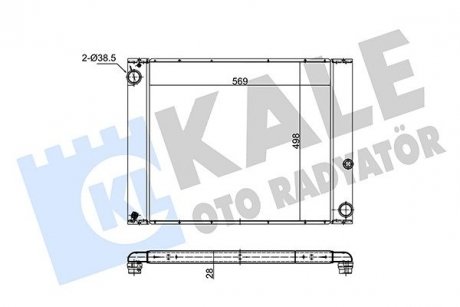 KALE LANDROVER Радиатор охлаждения Range Rover III 3.0d 02- KALE OTO RADYATOR 348665