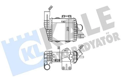 KALE HYUNDAI Интеркулер Tucson,Kia Sportage II 2.0CRDi 04- KALE OTO RADYATOR 348670