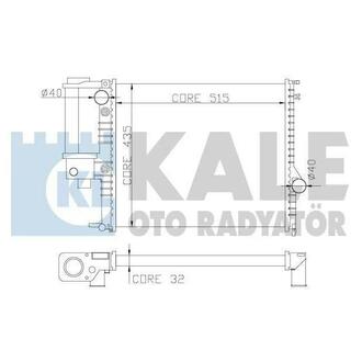 KALE BMW Радиатор охлаждения 5 E34 2.0/2.5 KALE OTO RADYATOR 348900