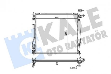 Радіатор охолодження Kia Sorento II KALE OTO RADYATOR 349260