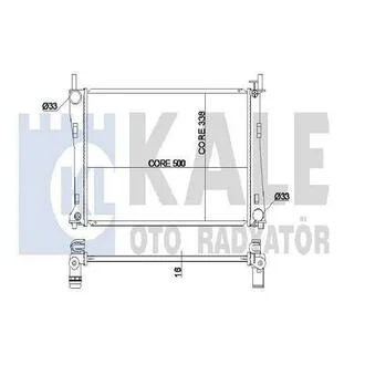 KALE FORD Радиатор охлаждения Fiesta V,Fusion,Mazda 2 1.25/1.6 01- KALE OTO RADYATOR 349600
