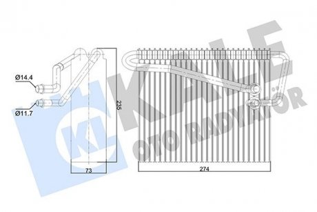 KALE OPEL Испаритель Astra G 98- KALE OTO RADYATOR 350050