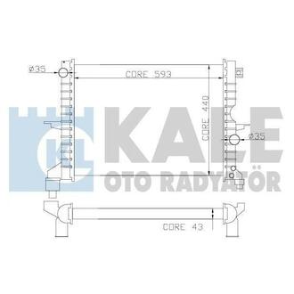 KALE LANDROVER Радиатор охлаждения Discovery II 2.5Td 98- KALE OTO RADYATOR 350400