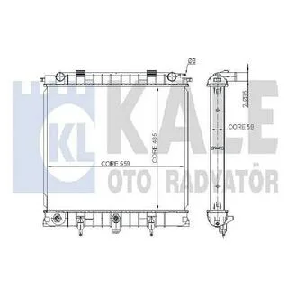 KALE LANDROVER Радиатор охлаждения Range Rover II 2.5D 94- KALE OTO RADYATOR 350500