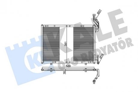KALE FORD Радиатор кондиционера B-Max,Fiesta VI 1.6TDCi 09- KALE OTO RADYATOR 350580 (фото 1)