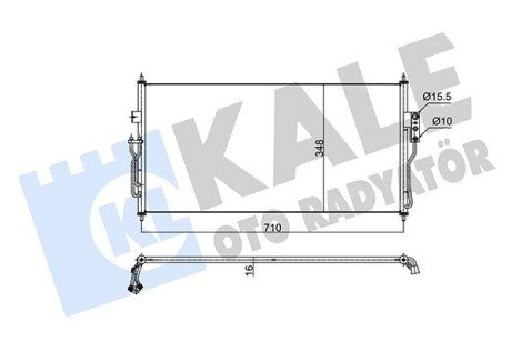 KALE NISSAN Радиатор кондиционера Almera II 06- KALE OTO RADYATOR 350645 (фото 1)