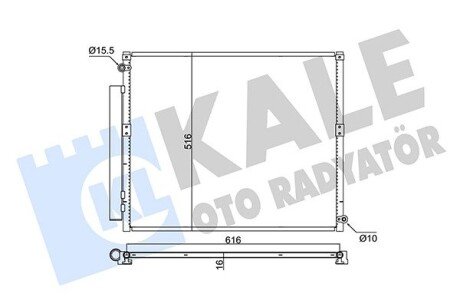 KALE TOYOTA Радиатор кондиционера Land Cruiser Prado 120 02- KALE OTO RADYATOR 350680