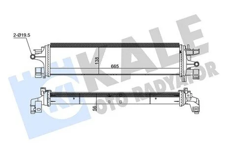 Радиатор охлаждения дополнительный Ford Focus III KALE OTO RADYATOR 350805