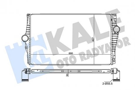 Радіатор інтеркулера Volvo XC90 I 02-14 KALE OTO RADYATOR 350840
