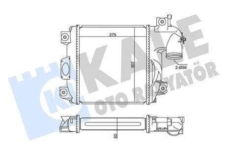 KALE TOYOTA Интеркулер Hilux VII 2.5/3.0D-4D 05- KALE OTO RADYATOR 350890 (фото 1)