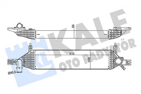 Радіатор інтеркулера Nissan Qashqai 1.6D 11-14 KALE OTO RADYATOR 350930 (фото 1)