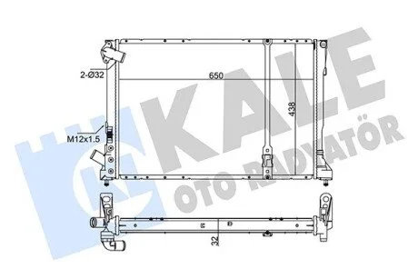 KALE RENAULT Радиатор охлаждения Espace III,Laguna I 2.2dT 96- KALE OTO RADYATOR 351015