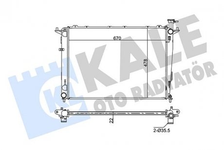KALE KIA Радиатор охлаждения Sorento II 2.4 09- KALE OTO RADYATOR 351260
