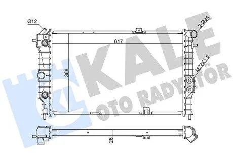 KALE OPEL Радиатор охлаждения Calibra A,Vectra A 88- KALE OTO RADYATOR 351955