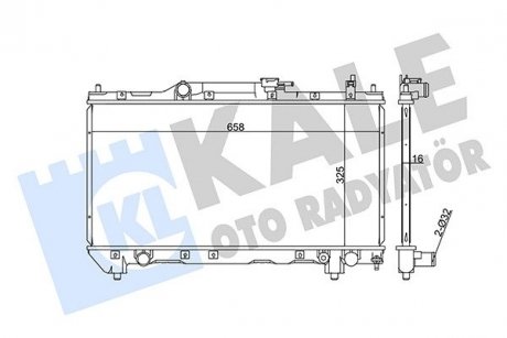 KALE TOYOTA Радиатор охлаждения Avensis 1.6/1.8 97- KALE OTO RADYATOR 351965 (фото 1)