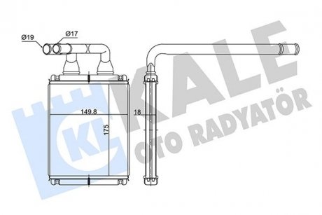 KALE KIA Радиатор отопления Picanto KALE OTO RADYATOR 352145 (фото 1)