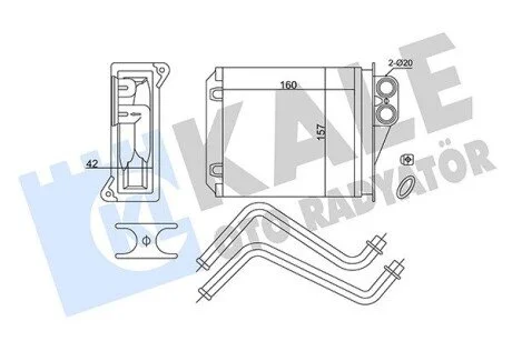 KALE DB Радиатор отопления Sprinter 06-,VW Crafter 06- KALE OTO RADYATOR 352175