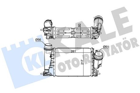 Радіатор інтеркулера Renault Megane IV 1.6 dCi 15- KALE OTO RADYATOR 352250