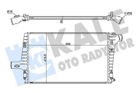 Радіатор інтеркулера Audi A6 2.5D 97-05 KALE OTO RADYATOR 352380